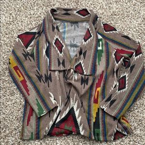 Open Cardigan- Southwestern print